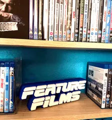 Feature Film Shelf Sign 29cm/11.5inch | Movie Collection Display | Film Room Decor (Copy) (Copy)