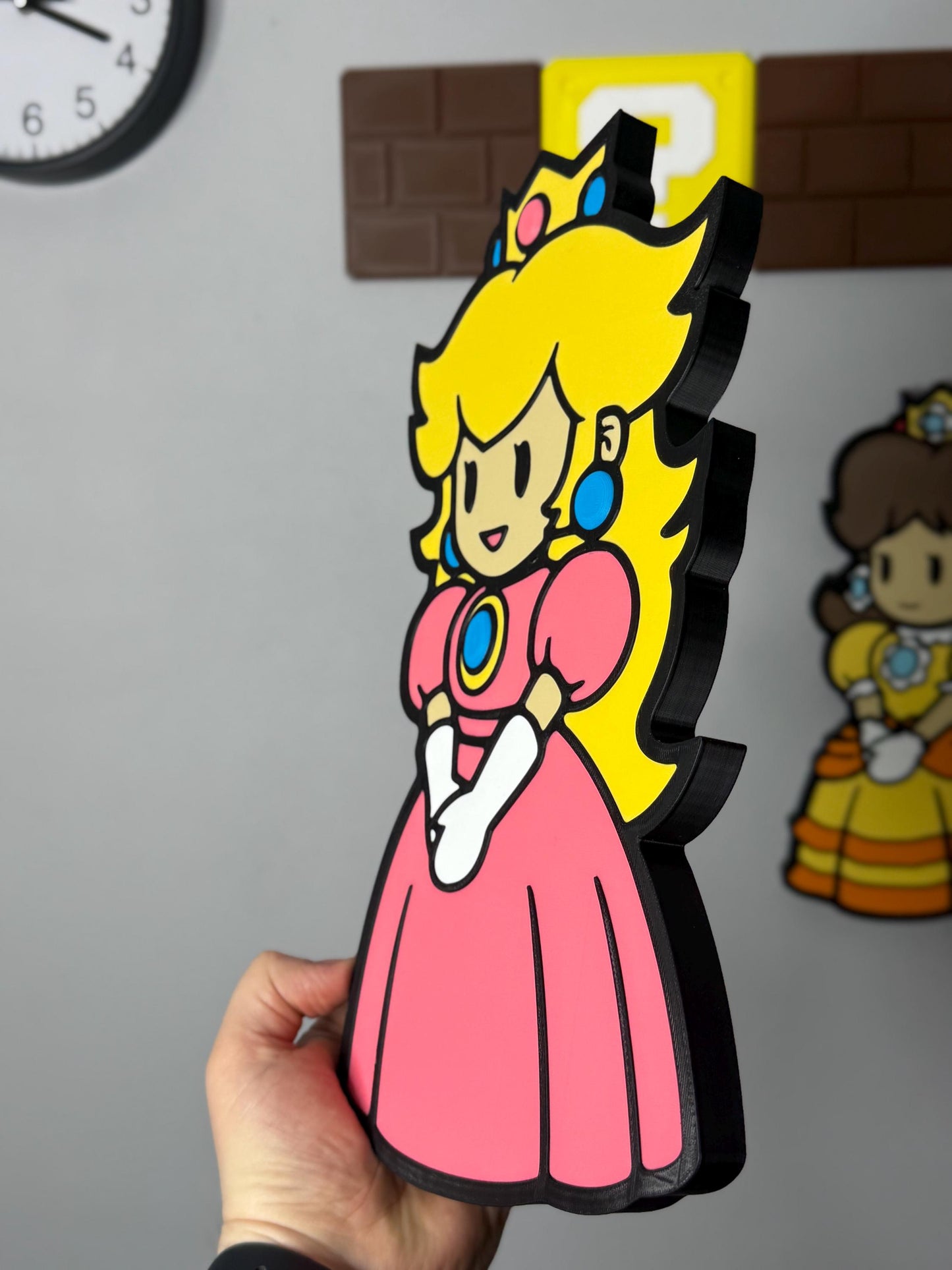 Mario Themed Wall Art | 3D Effect Wall Signs | Kids Bedroom Decor