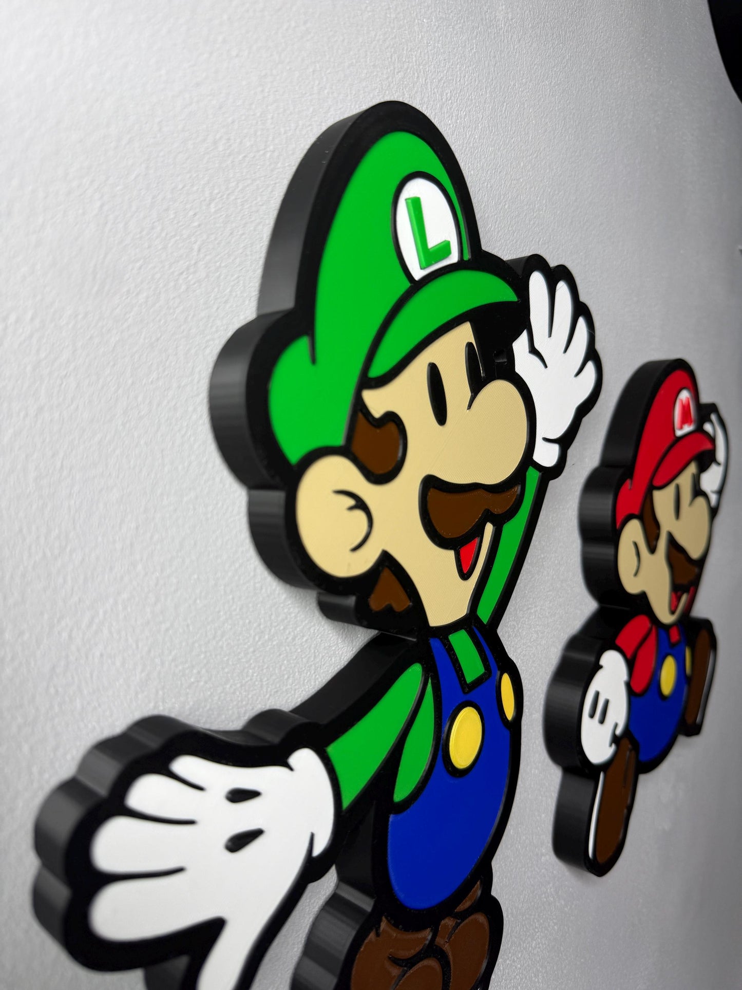 Mario Themed Wall Art | 3D Effect Wall Signs | Kids Bedroom Decor