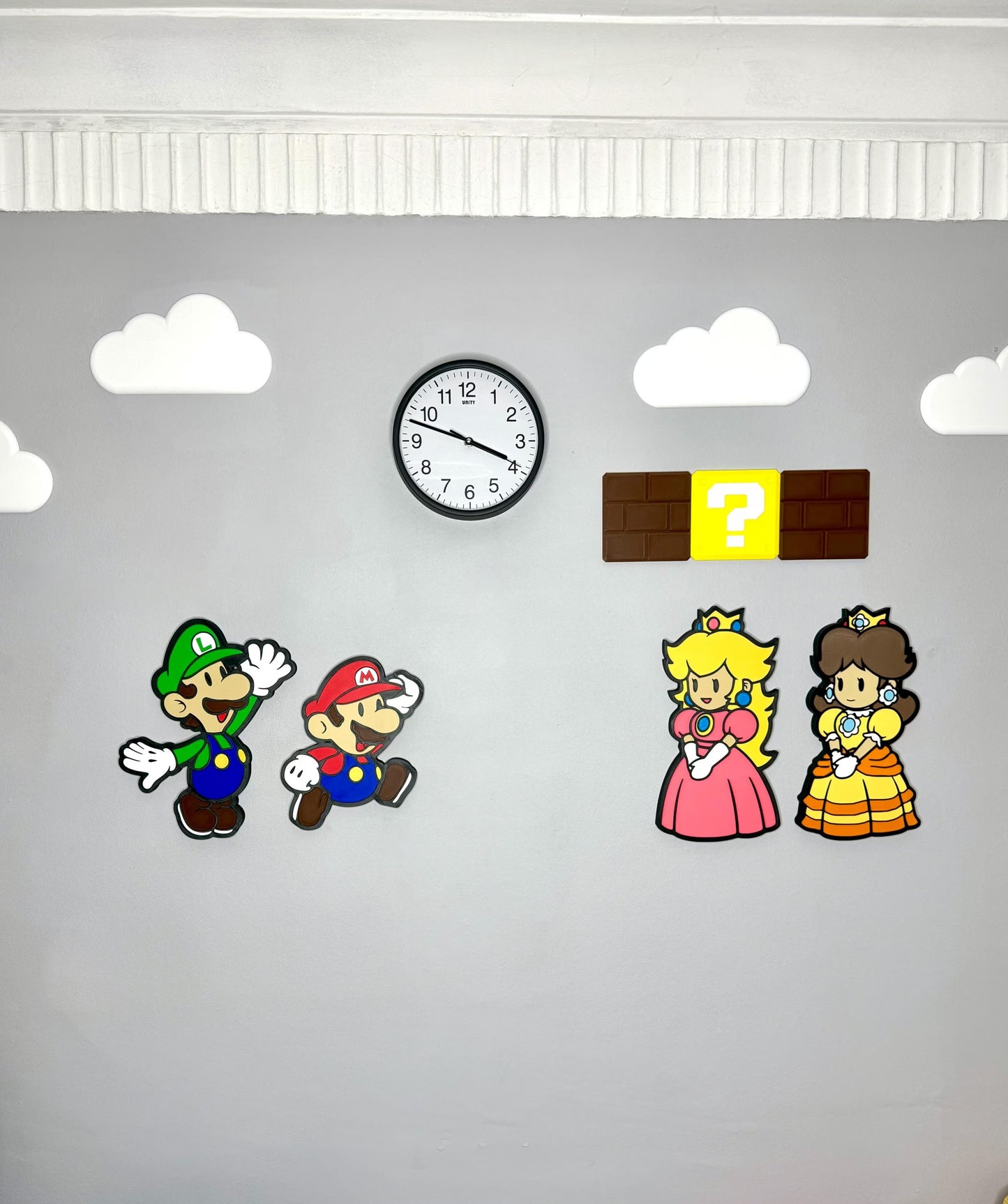 Mario Themed Wall Art | 3D Effect Wall Signs | Kids Bedroom Decor