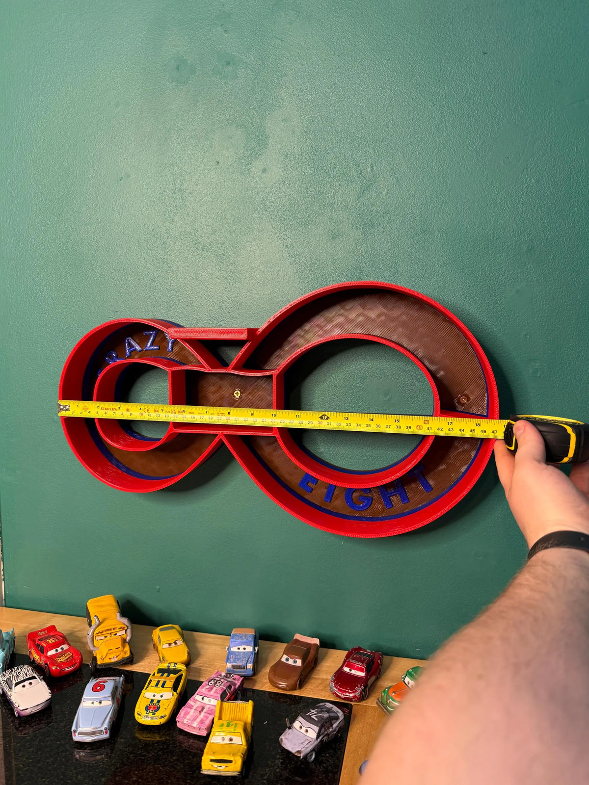 Thunder H Crazy Eight Demolition Derby Themed Shelf For Toy Cars |