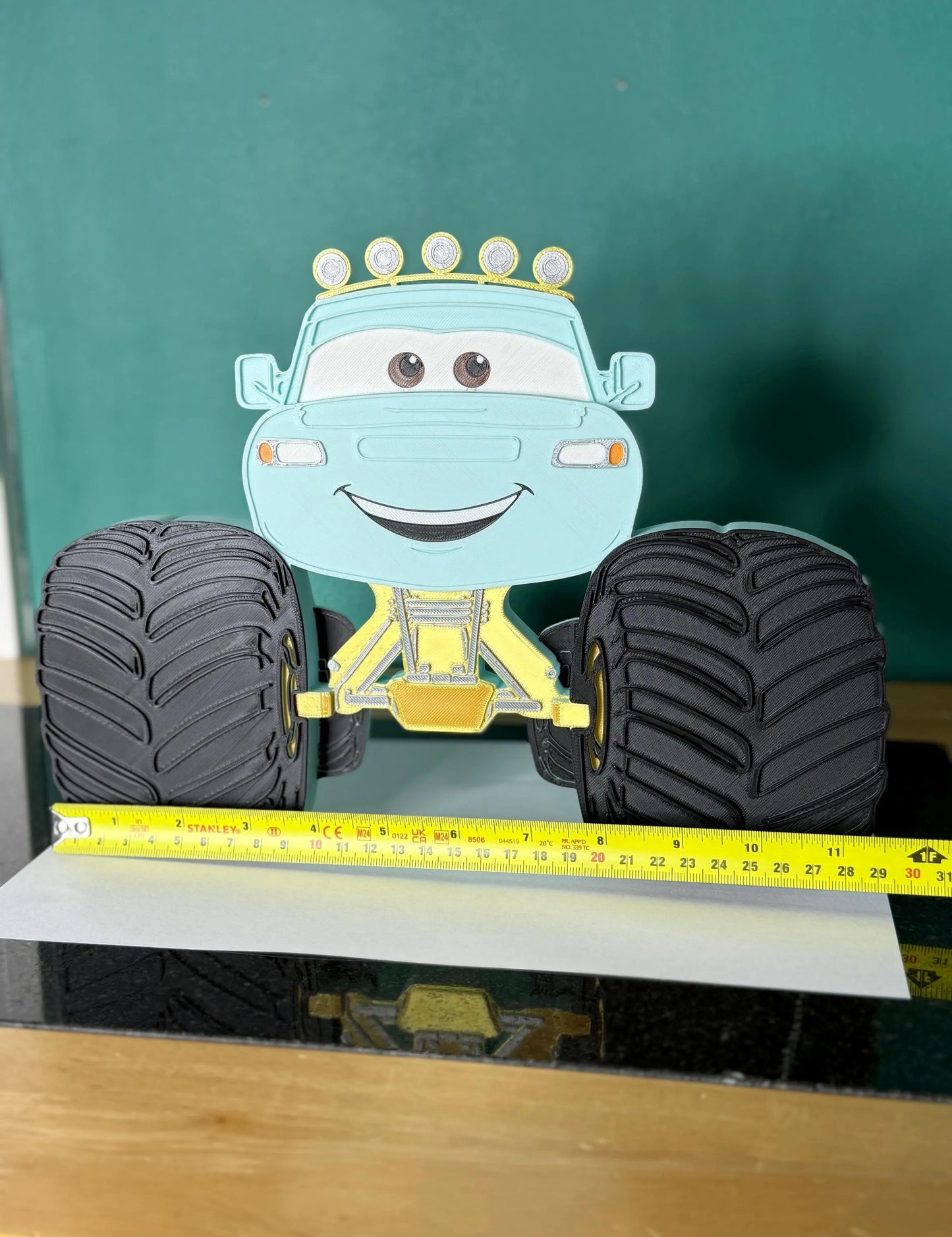 Monster Truck 3D Detailed Effect | Front View Wall Sign | Kids Bedroom Decor