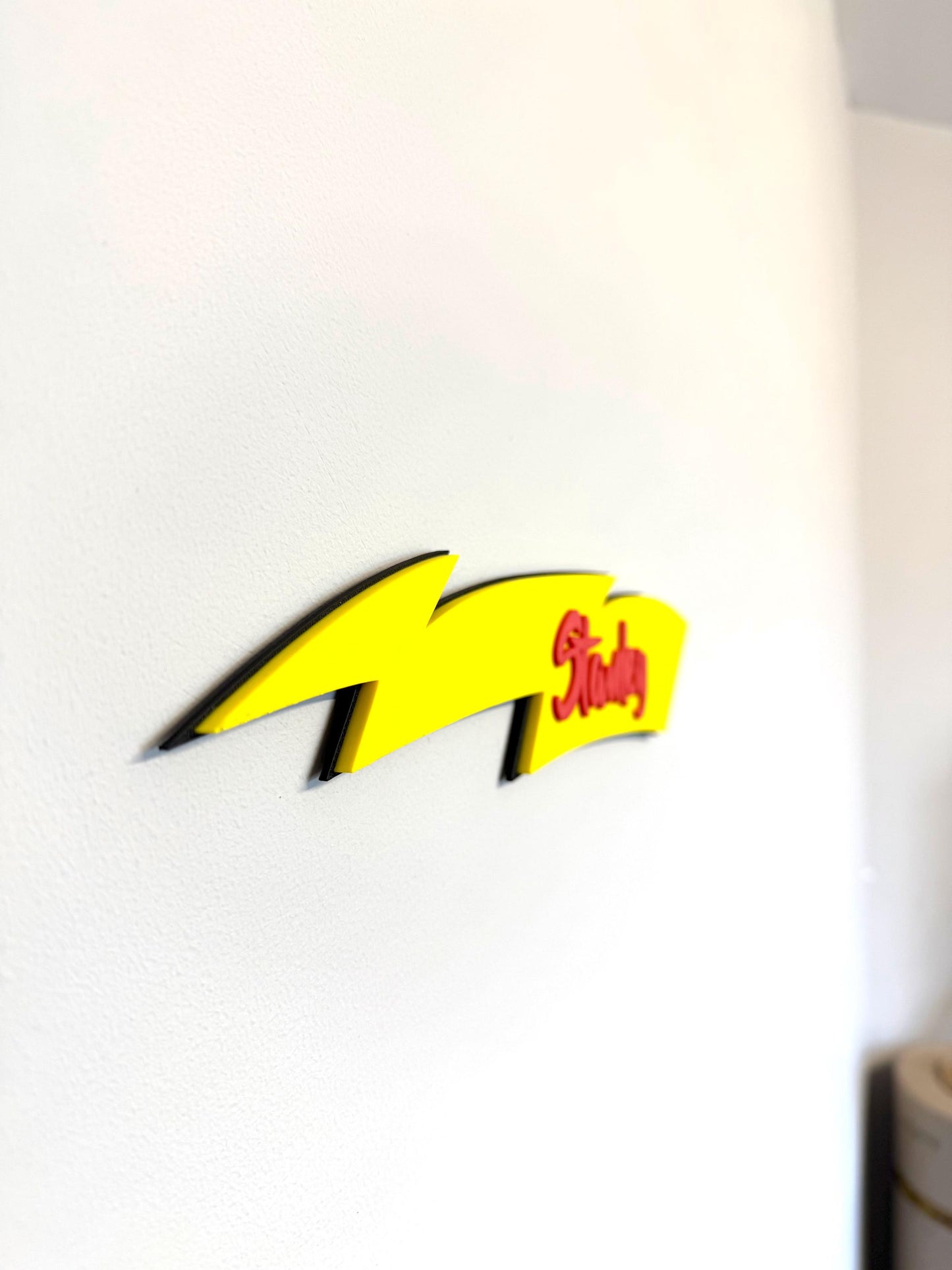 Personalised Lightning Bolt 3D Wall Sign | Kids Bedroom Decor