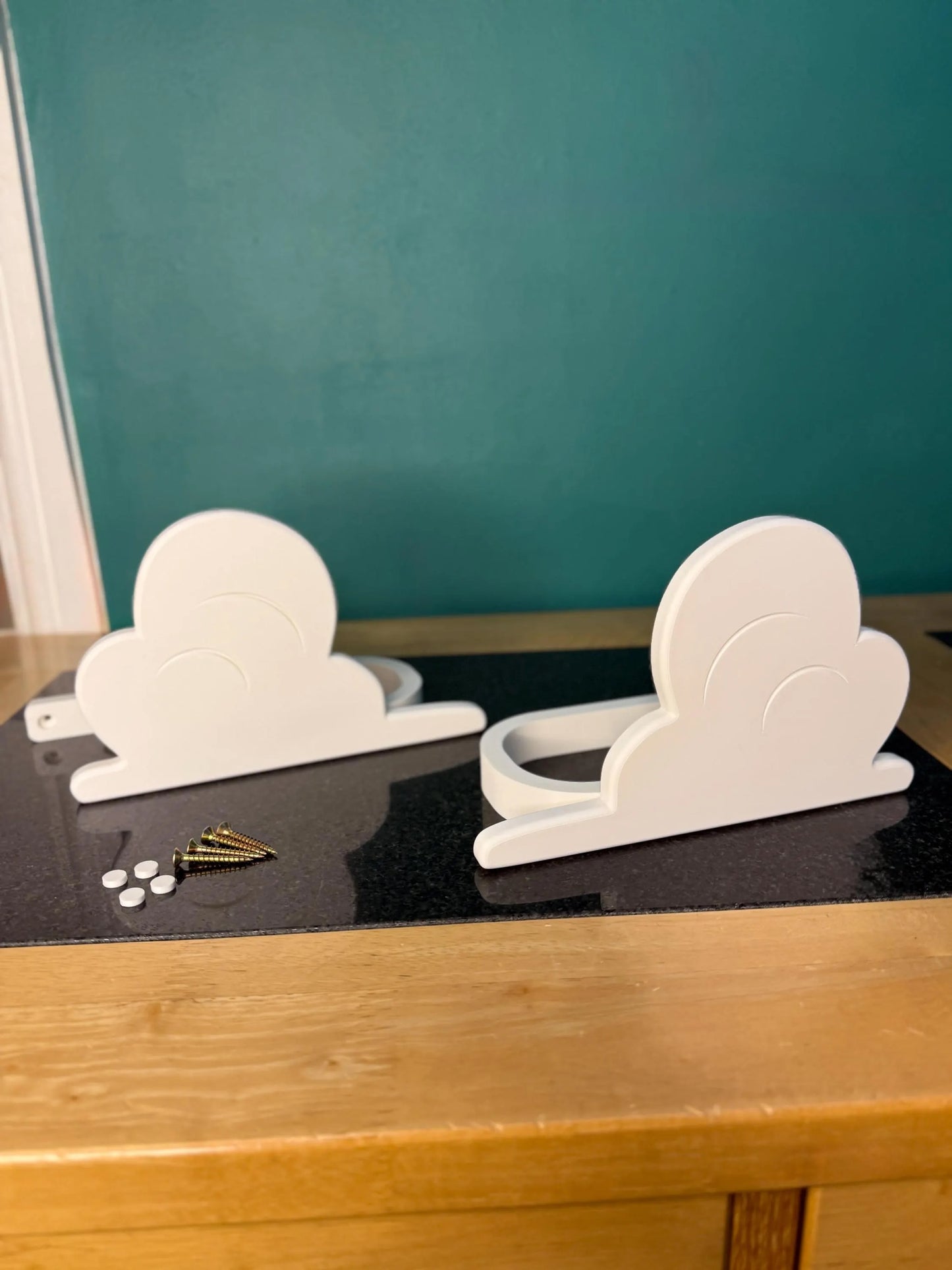Cloud Curtain Holdbacks Inspired by Andy's Room, Wall Mounted Tiebacks