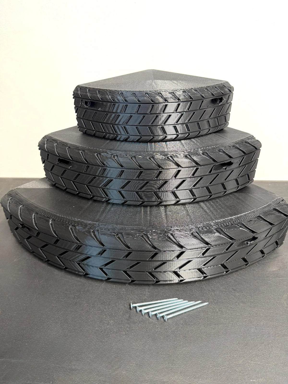 Corner Tyre Shelves | 3D Printed Cars Themed Decor | Shelf Display