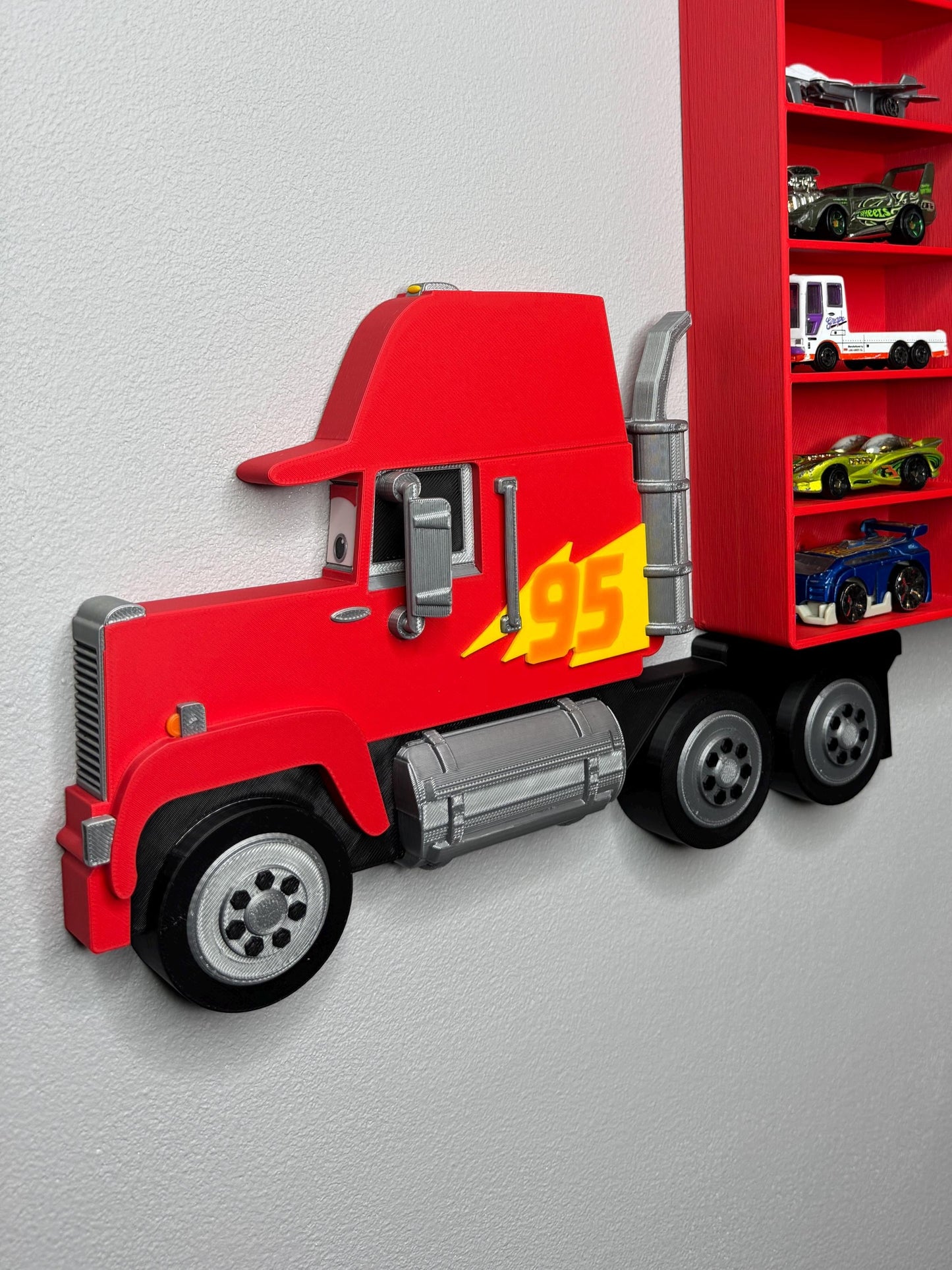 Truck & Wheels (NO SHELF) | Turn Any Shelf into A Truck | For Toy Cars | Toy Car Storage Ideas | Wall Mounted