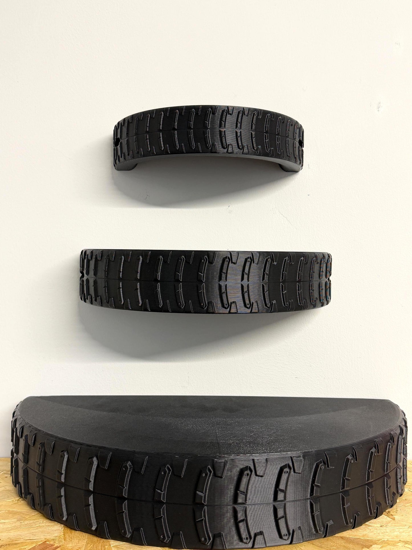 Motocross Tyre Shelves | 3D Printed Cars Themed Decor | Shelf Display