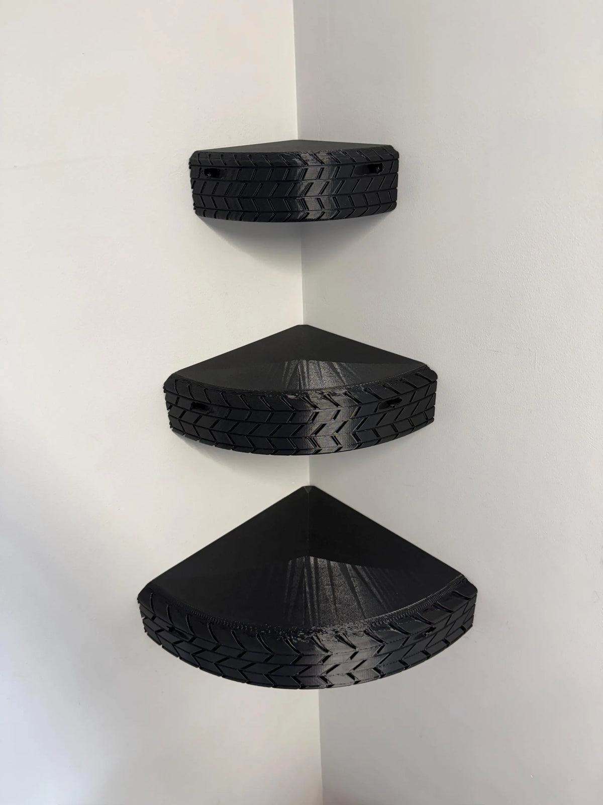 Corner Tyre Shelves | 3D Printed Cars Themed Decor | Shelf Display