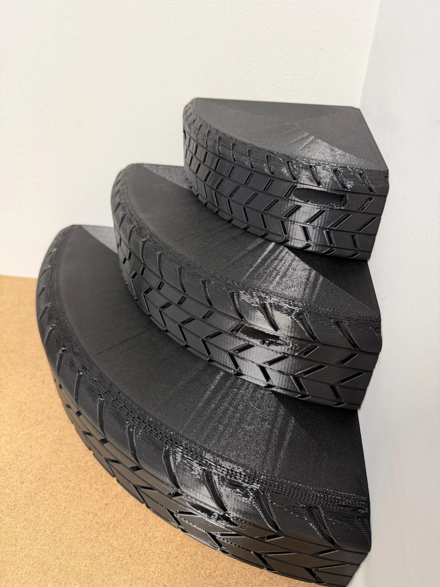 Corner Tyre Shelves | 3D Printed Cars Themed Decor | Shelf Display