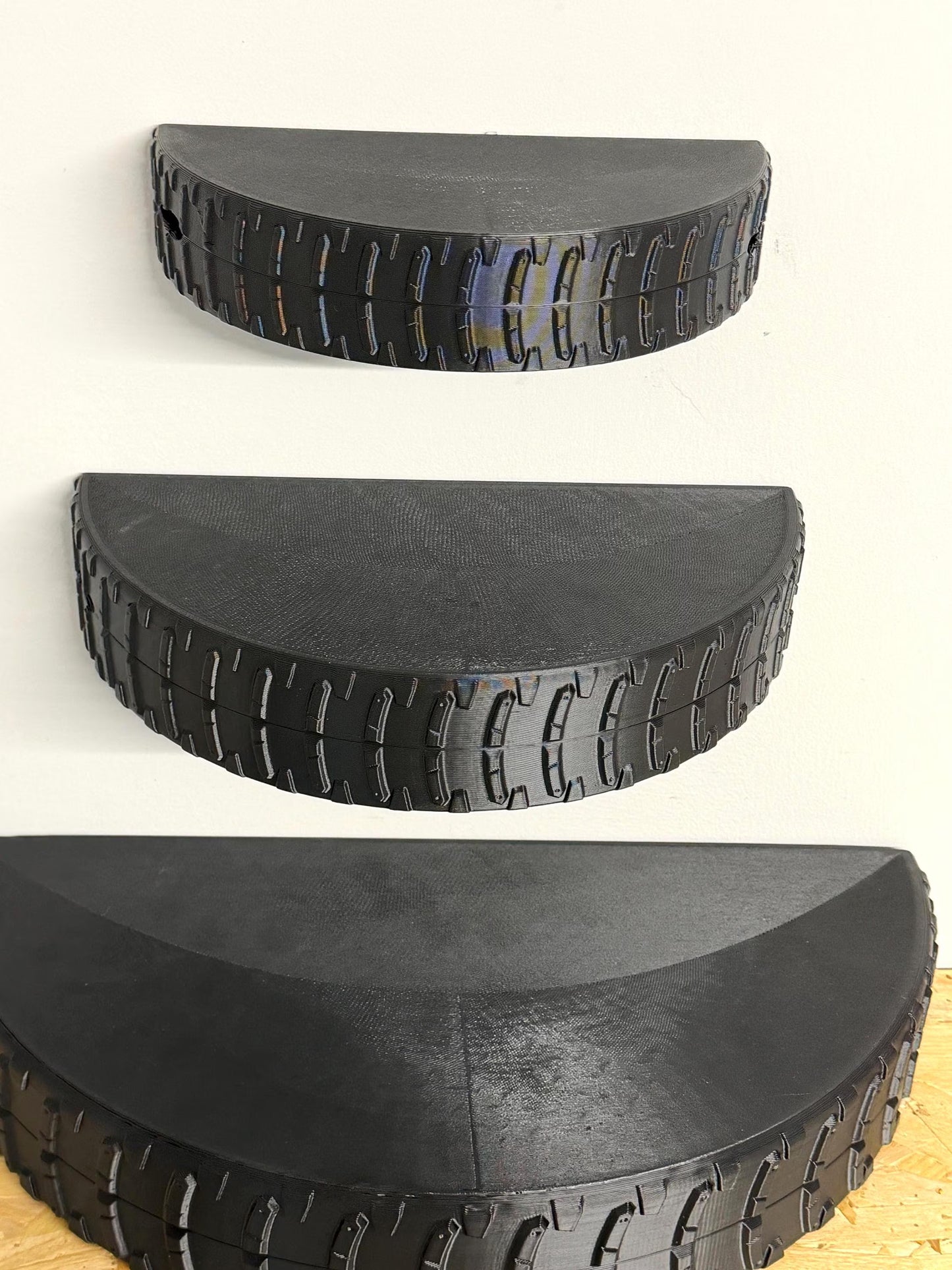 Motocross Tyre Shelves | 3D Printed Cars Themed Decor | Shelf Display