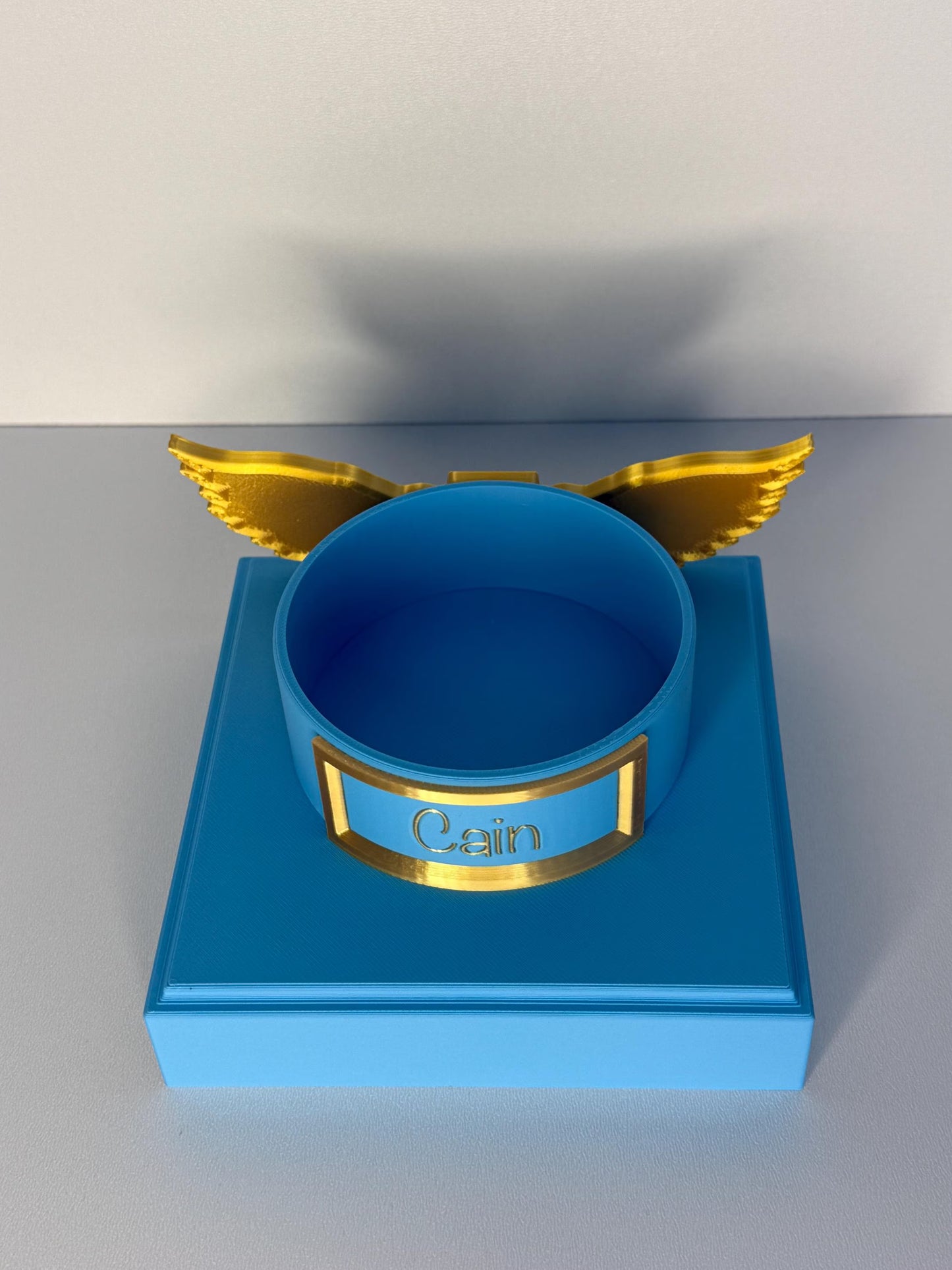 Scatter Tube Display Stand 7.5-13cm Diameter Tubes | Pet Ashes Personalised Memorial Holder with Optional Wings | Base for Keepsake Tubes