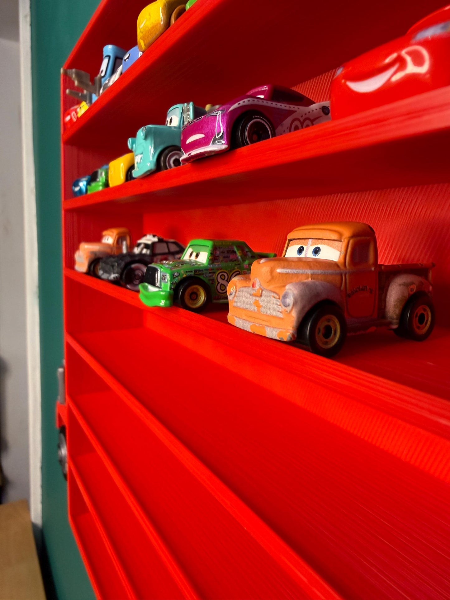 Truck Shaped Storage Shelf for Toy MINI Cars | 1 Shelf Holds Up To 105 Cars | Realistic Truck Design, Wall Mounted Toy Cars Display