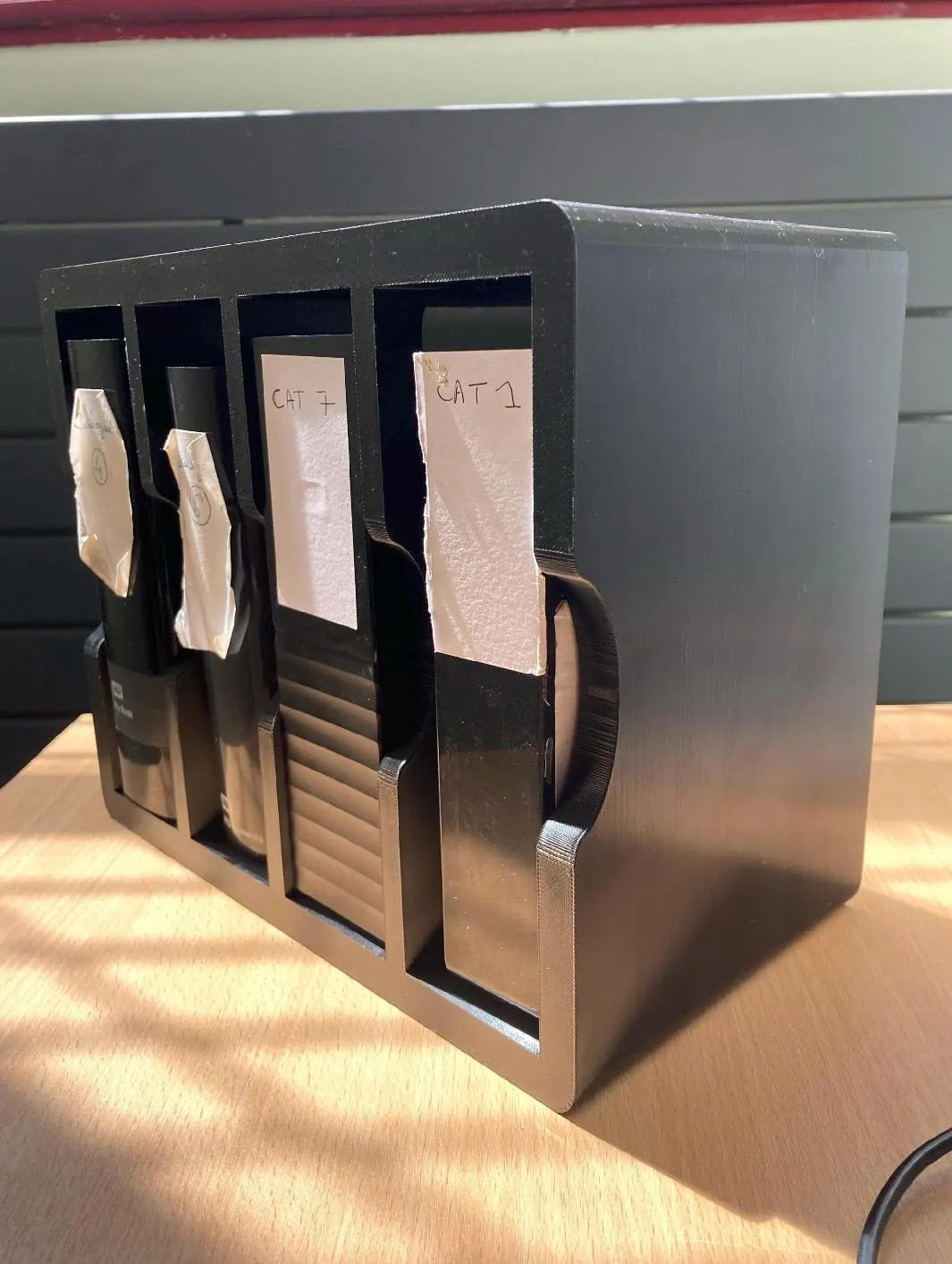 Display Shelf Unit for WD My Book for Dimensions 171x49x139mm and Smaller | Desktop HDD Storage - Hard Drive Storage Rack Desk Tidy
