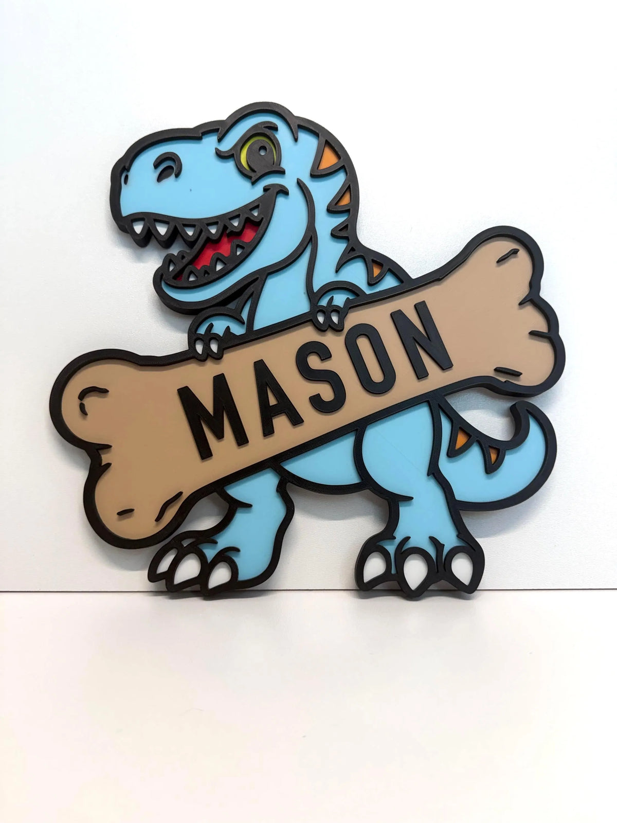 Personalised Dinosaur T Rex Sign | Kids Bedroom Decor