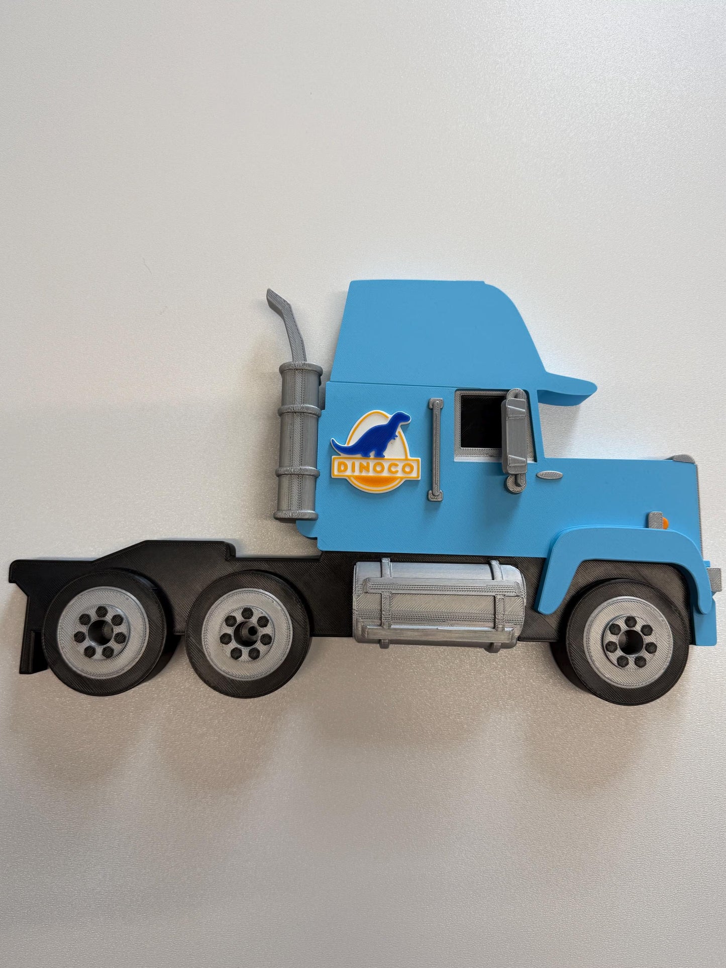 Blue Truck Shaped Storage Shelf for Toy MINI Cars | 1 Shelf Holds Up To 105 Cars | Realistic Truck Design, Wall Mounted Toy Cars Display