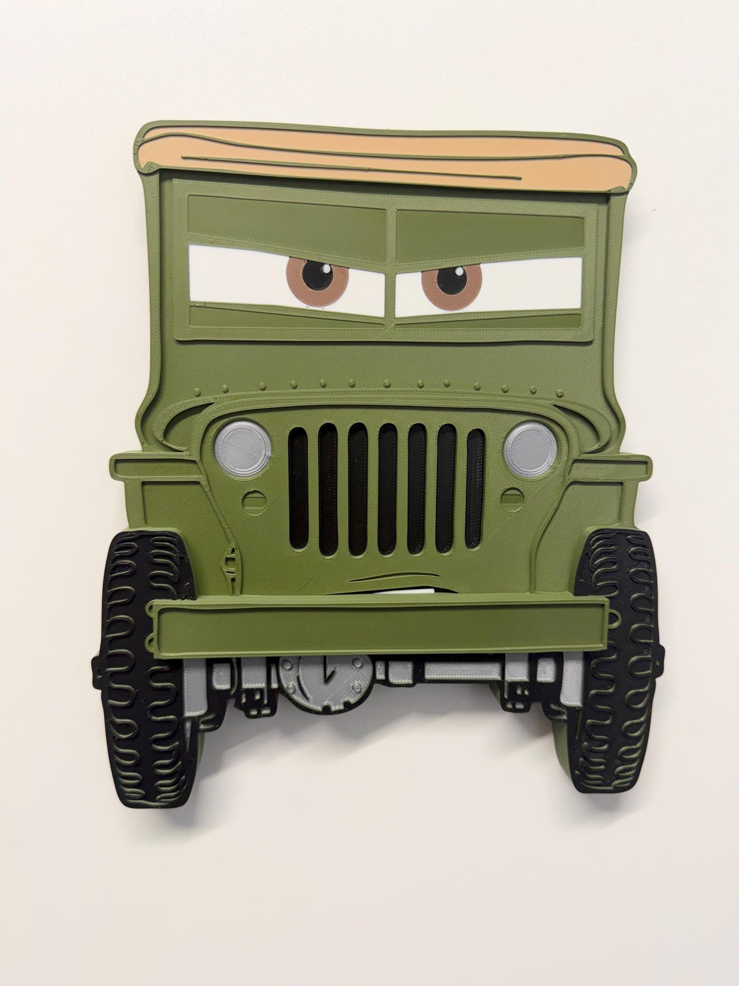 Sarge 3D Front View Wall Sign | Kids Bedroom Decor
