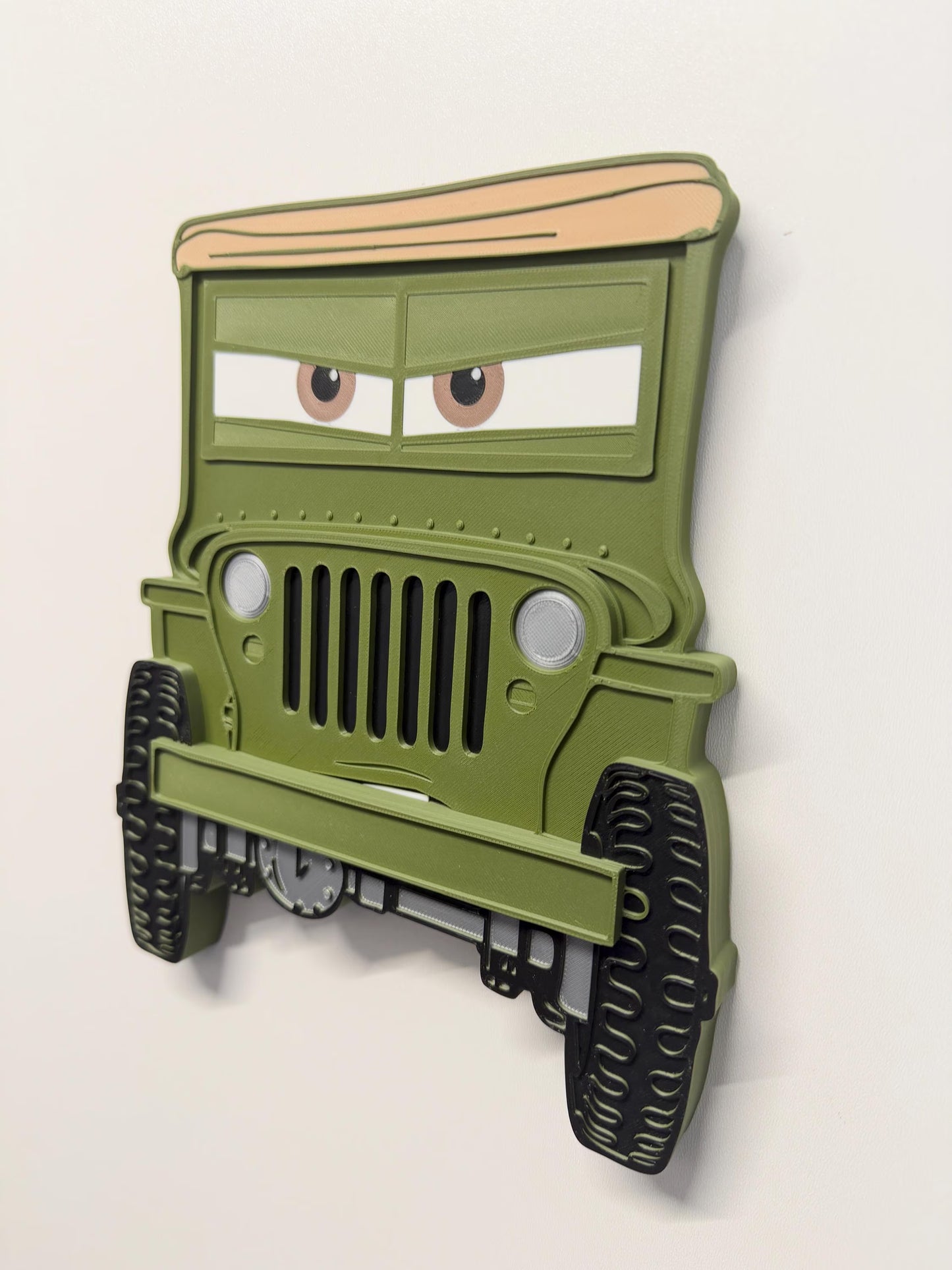 Sarge 3D Front View Wall Sign | Kids Bedroom Decor