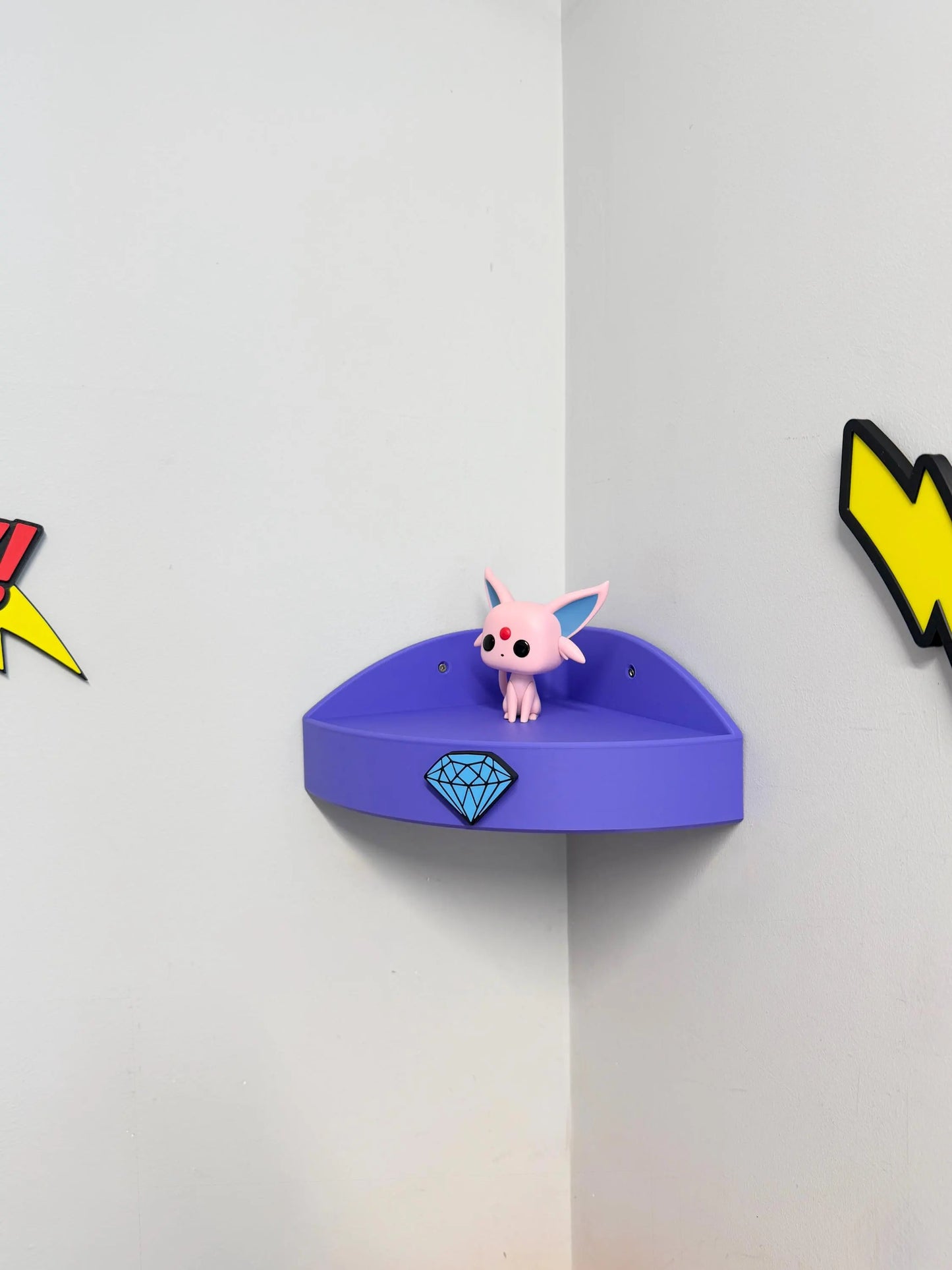 Corner Display Shelf for Figures & Collectibles | 3D Printed Display Stand | Shelf Only