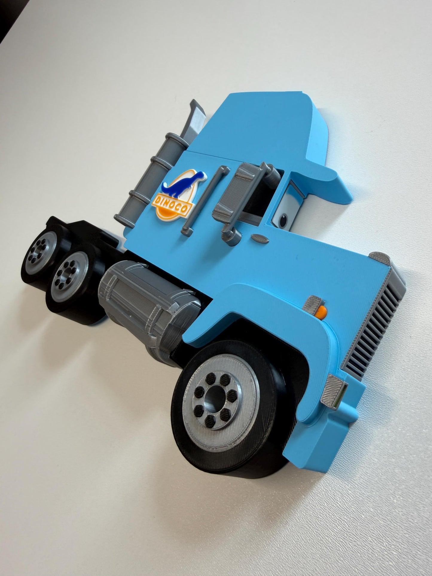 Blue Truck Shaped Storage Shelf for Toy MINI Cars | 1 Shelf Holds Up To 105 Cars | Realistic Truck Design, Wall Mounted Toy Cars Display