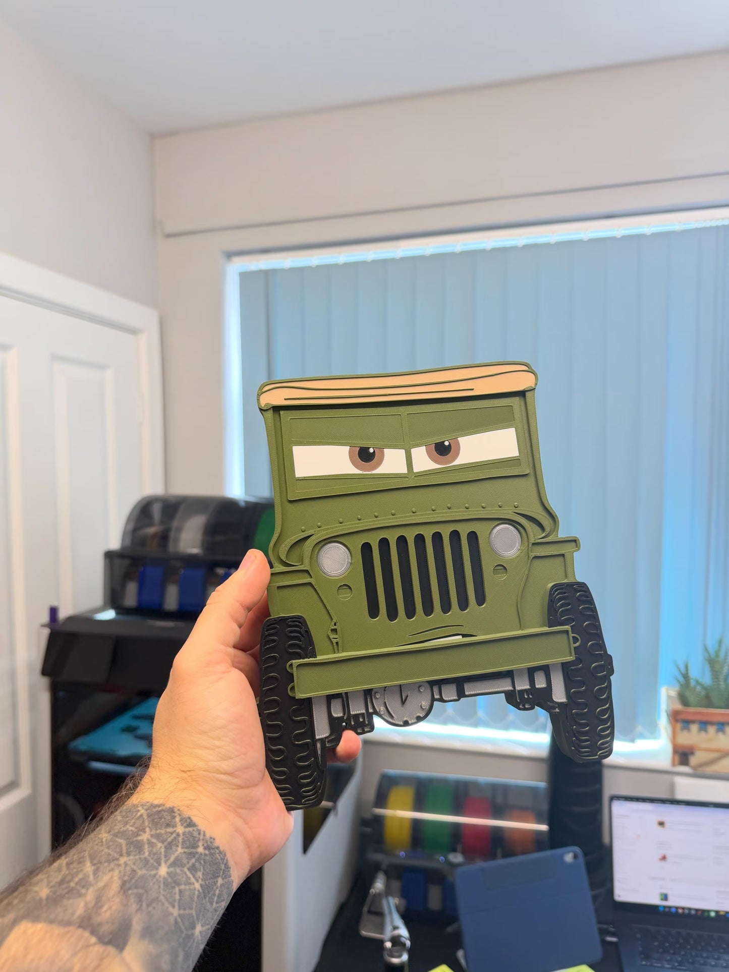 Sarge 3D Front View Wall Sign | Kids Bedroom Decor