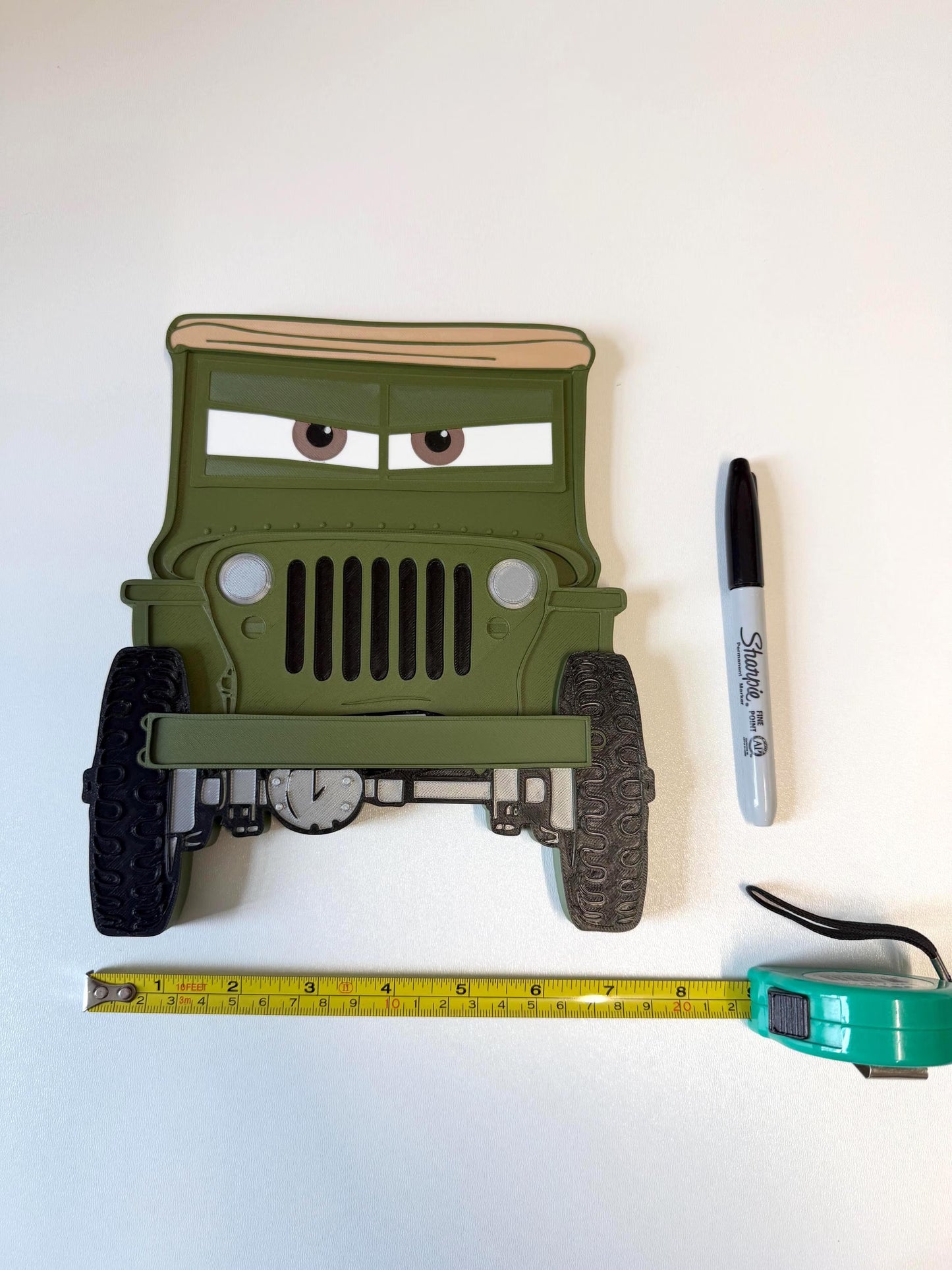 Sarge 3D Front View Wall Sign | Kids Bedroom Decor