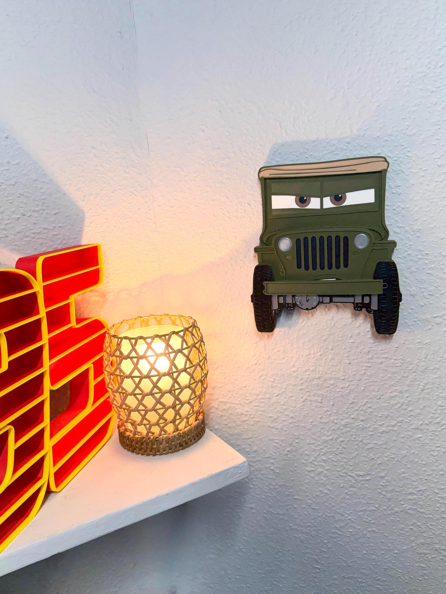 Sarge 3D Front View Wall Sign | Kids Bedroom Decor