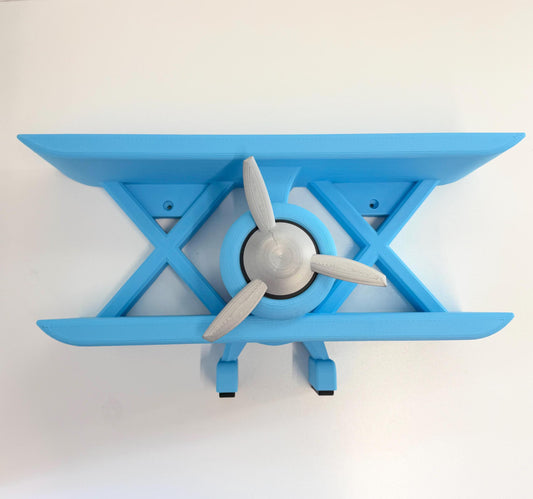 Biplane Shelf SMALL 39cm/15.5inch | Bedroom Decor | Fun Shelf | Aviation Room