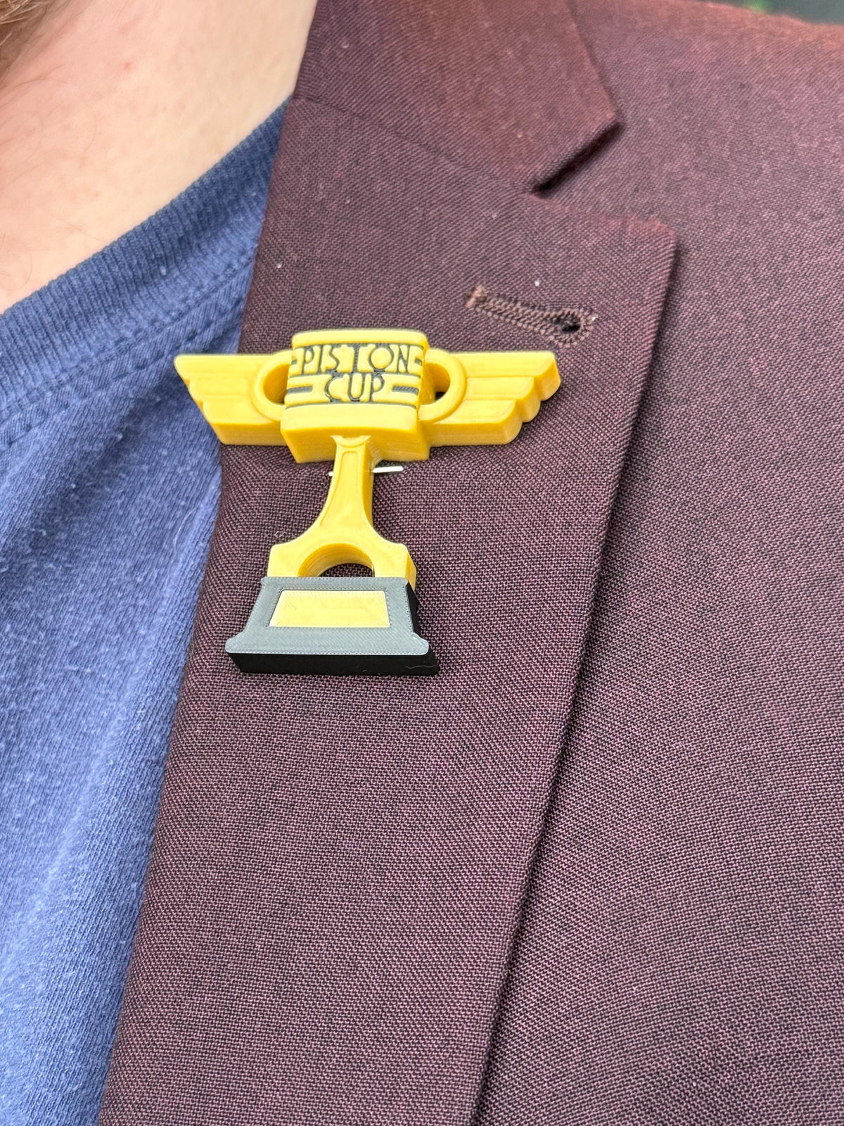 Mini Piston Trophy Button Hole