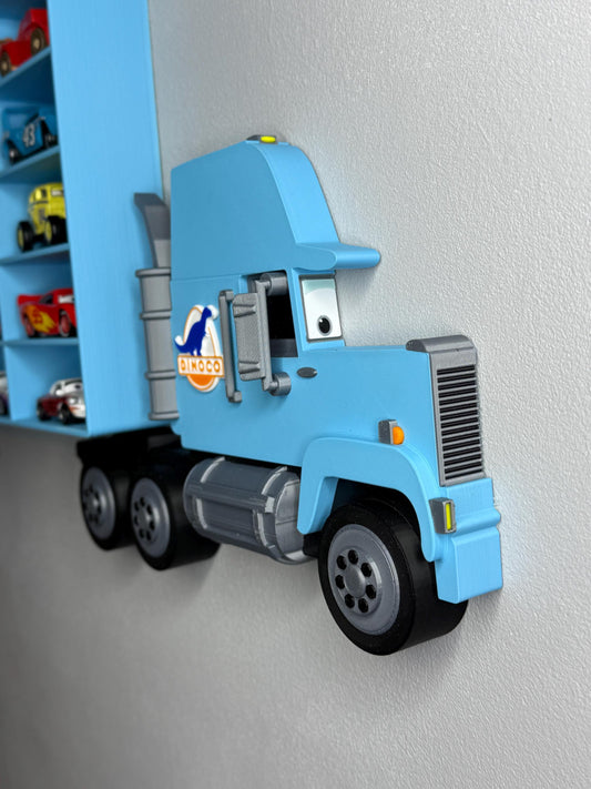 Toy Car Storage Shelf - Realistic Truck Design | Holds 24-96 Cars | Wall Mounted Diecast Toy Cars Display