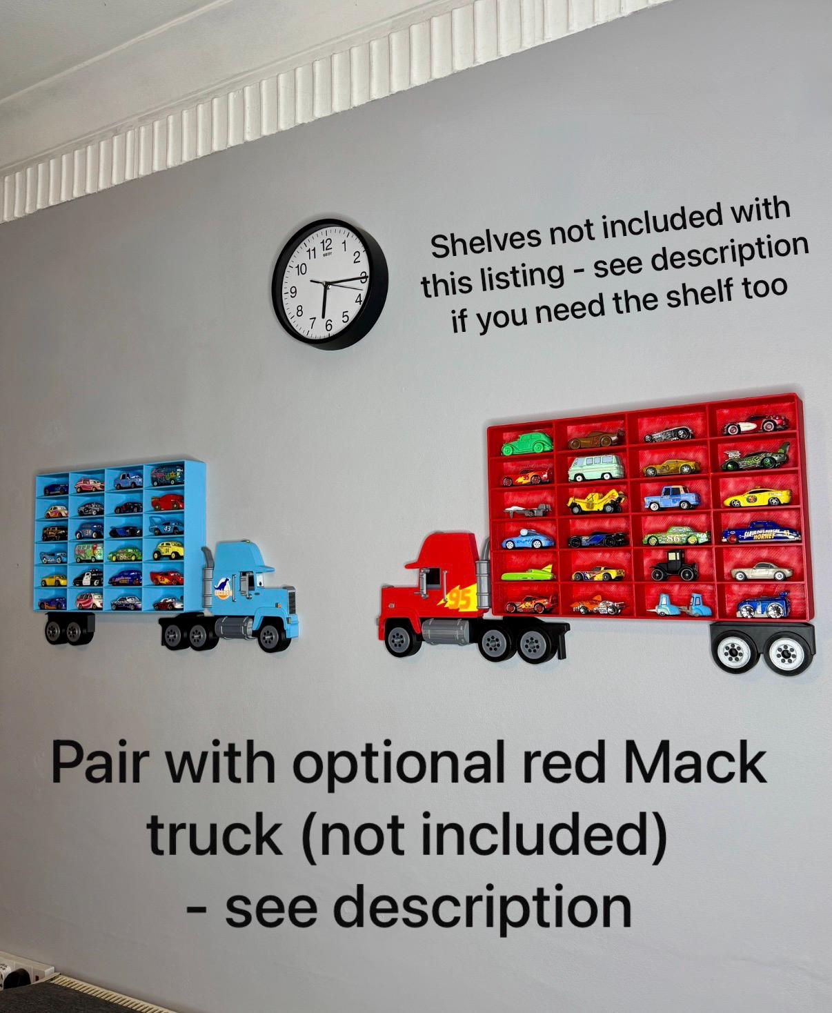 Wall Truck & Wheels (NO SHELF) | Turn Any Shelf into A Truck | Wall Mounted