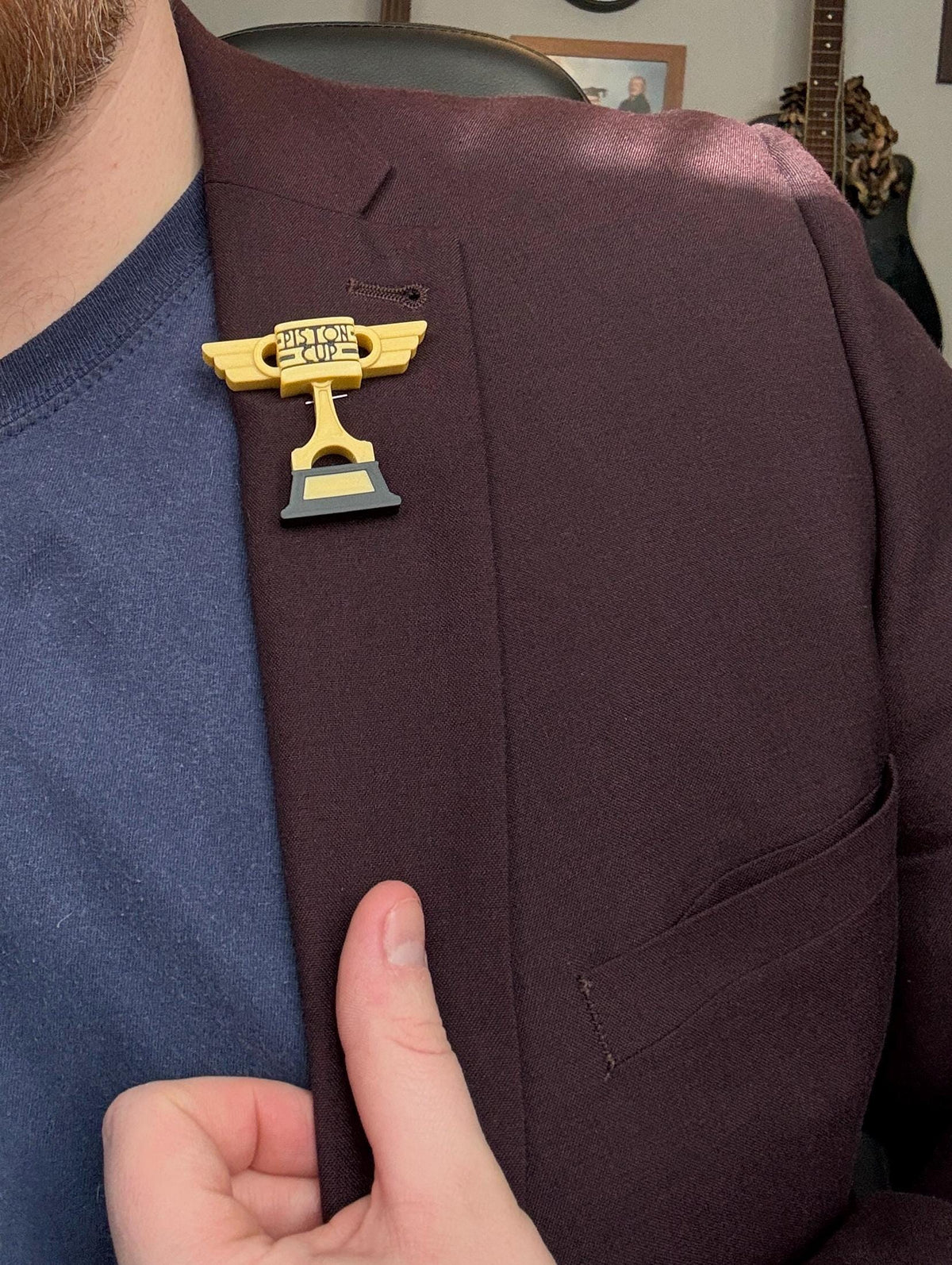 Mini Piston Trophy Button Hole