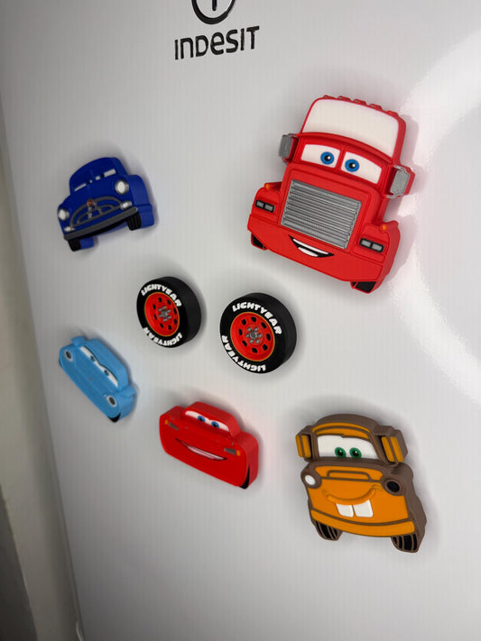 Cars Magnets for Fridges and Magnetic Surfaces | Characters Knobs | Kids Bedroom Decor
