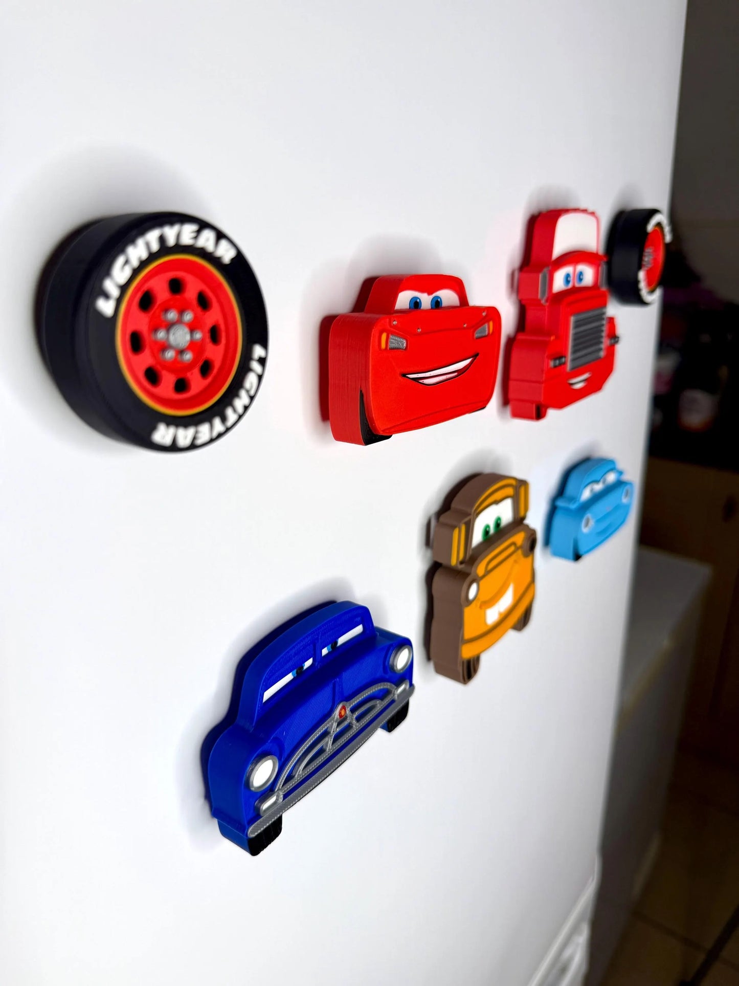 Cars Magnets for Fridges and Magnetic Surfaces | Characters Knobs | Kids Bedroom Decor