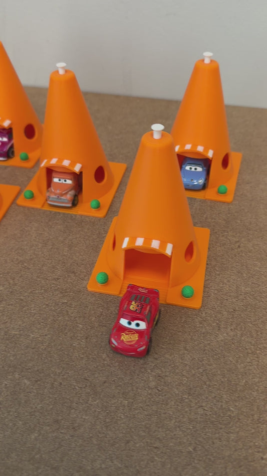 Mini Cone Motel Decorations 10cm Tall | Car Themed Decoration | Fits Most Mini Racers