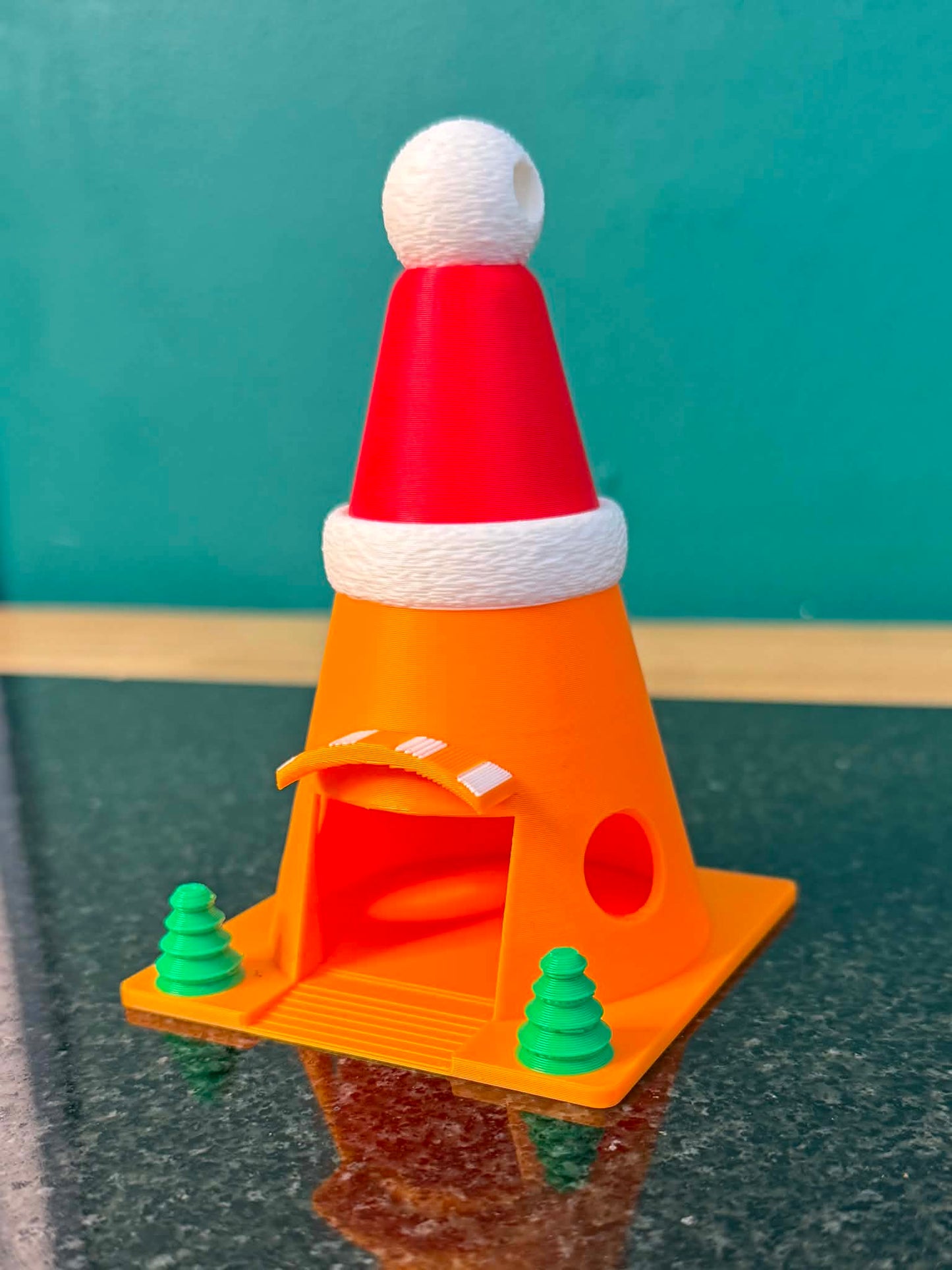 Cone Motel Christmas Tree Decorations 11cm Tall | Car Themed Hanging Decoration | Fits Most Mini Racers